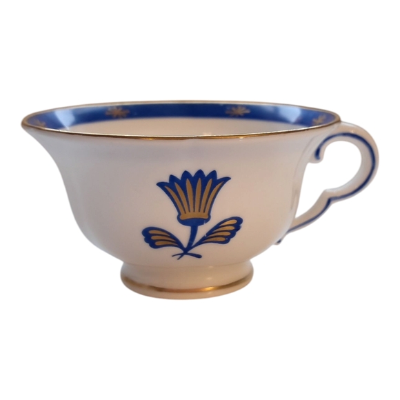 Vintage 1940-1970 Gustavsberg GuldstElegant Blue and White Teacup and Saucer Set - Picture 3 of 10